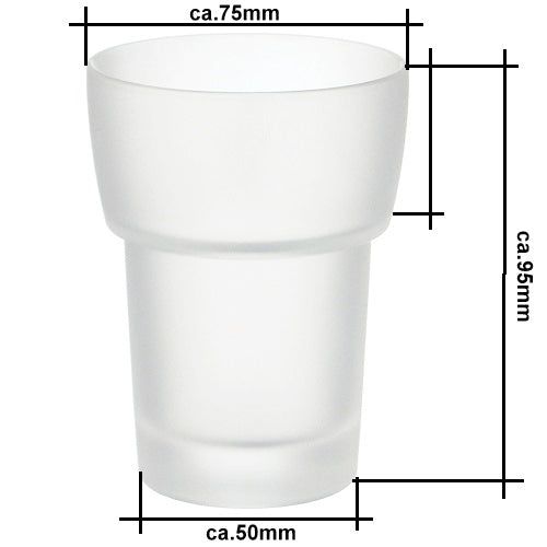 Xtra Ersatzbecher aus mattem Glas L349