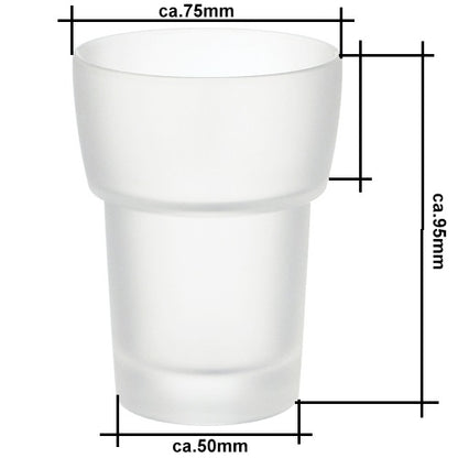 Xtra Ersatzbecher aus mattem Glas L349