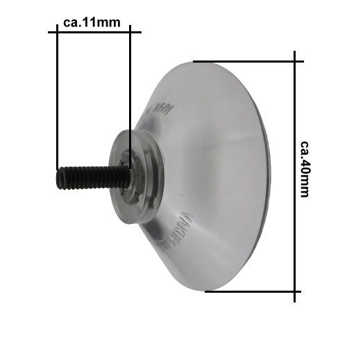 Saugnäpfe mit Gewinde M4 x 11mm (3 Stück)