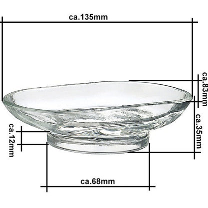 Xtra Ersatzseifenschale aus klarem Glas V248G Retourenware