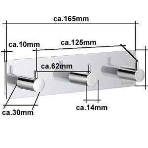 Pool - Dreierhakenleiste Chrom ZK359