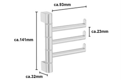 Spa - 3tlg Handtuchhaken Haken Edelstahl polierzt PK327 Retoureware / Auslauf-Modell