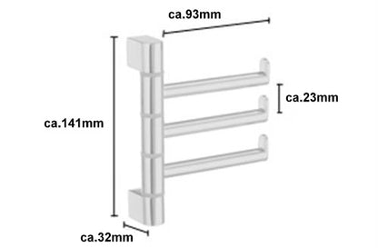 Spa - 3tlg Handtuchhaken Haken Edelstahl polierzt PK327 Retoureware / Auslauf-Modell