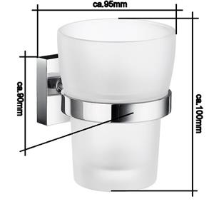 House - Zahnputzbecherhalter Mattverchromt RS343
