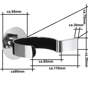 Time- Haartrockner - und Glätteisenhalter Chrom YK323 Retourenware